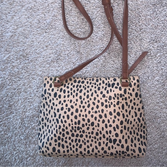 Tan & Black Dalmatian Shoulder Bag and Clutch Wallet Set of 2 - Picture 10 of 15